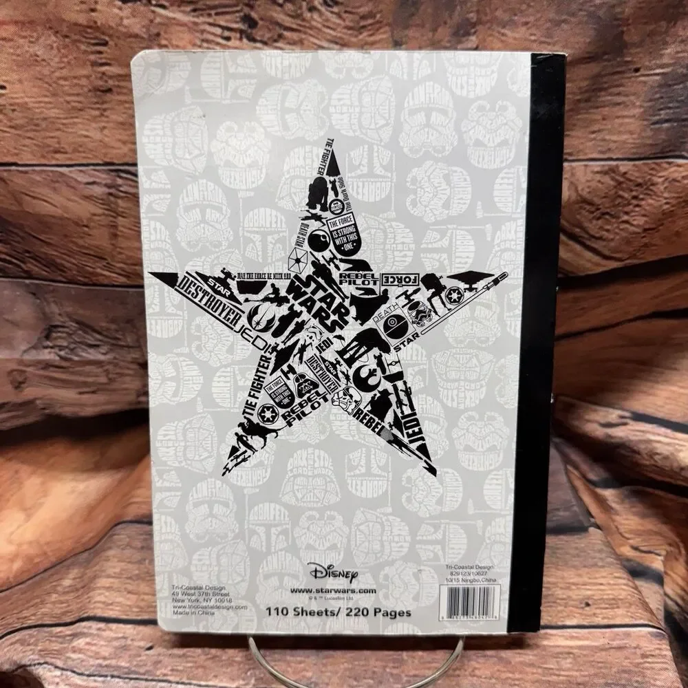 Star Wars Notebook Darth Vader Composition Journal Word Art Tri-Coastal Design